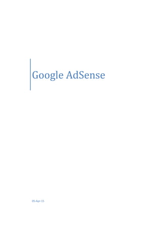 Google AdSense
05-Apr-15
 