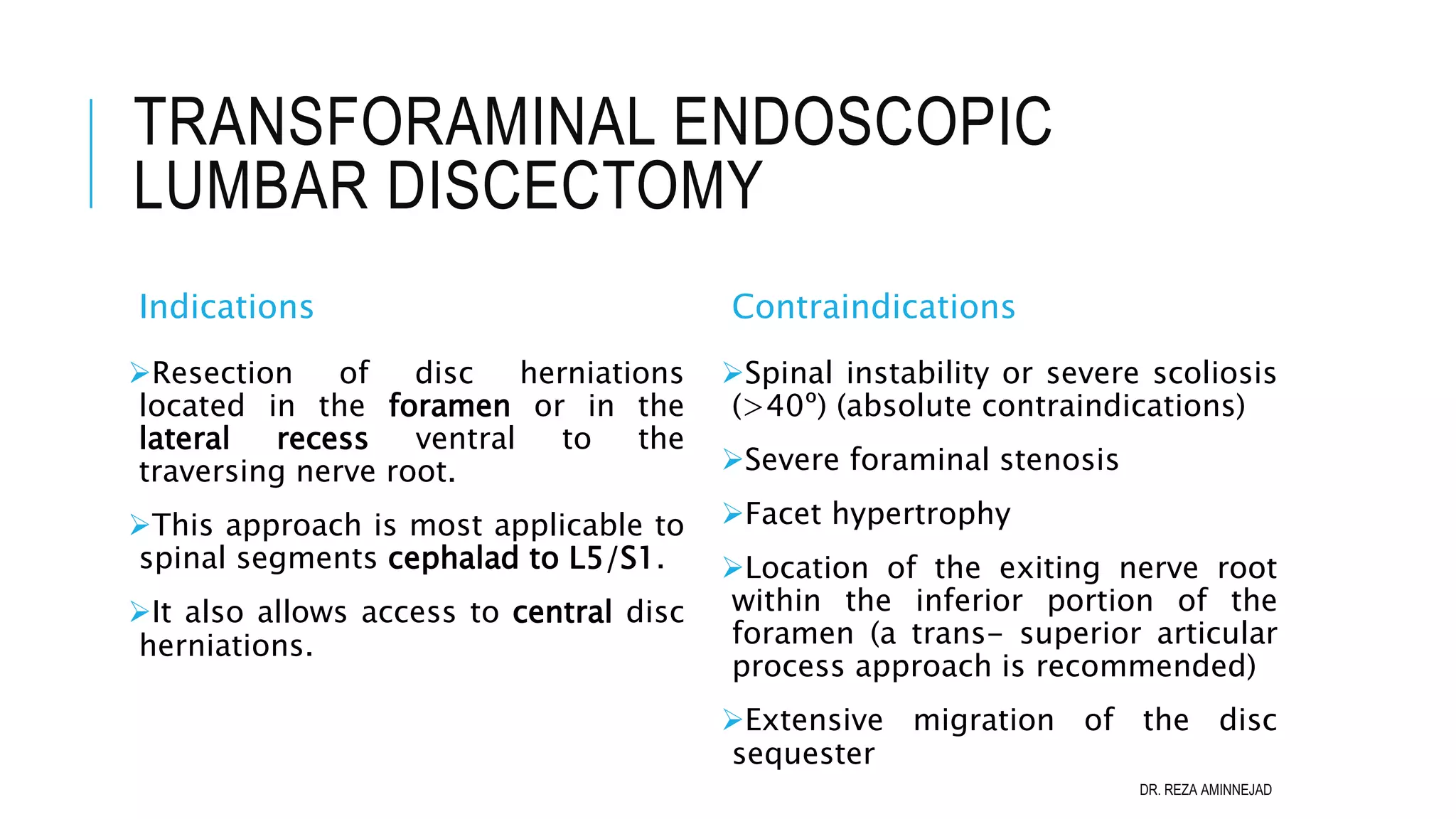 Full Endoscopic Lumbar Discectomy PPT