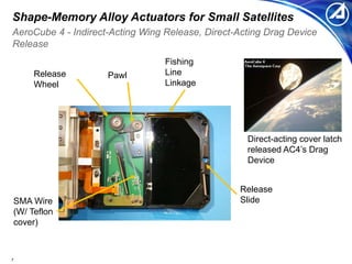 Sacp4 Rcpp Dragnet Device Shape-Memory Alloy Actuators for Small Satellites - Fuller | PDF