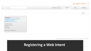 Registering a Web Intent
 