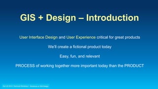 Design Workshop at UI/UX Summit, Esri User Conference 2014 | PPT