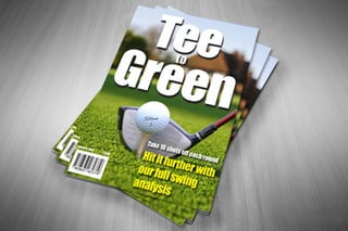 Full golf magazine spread
