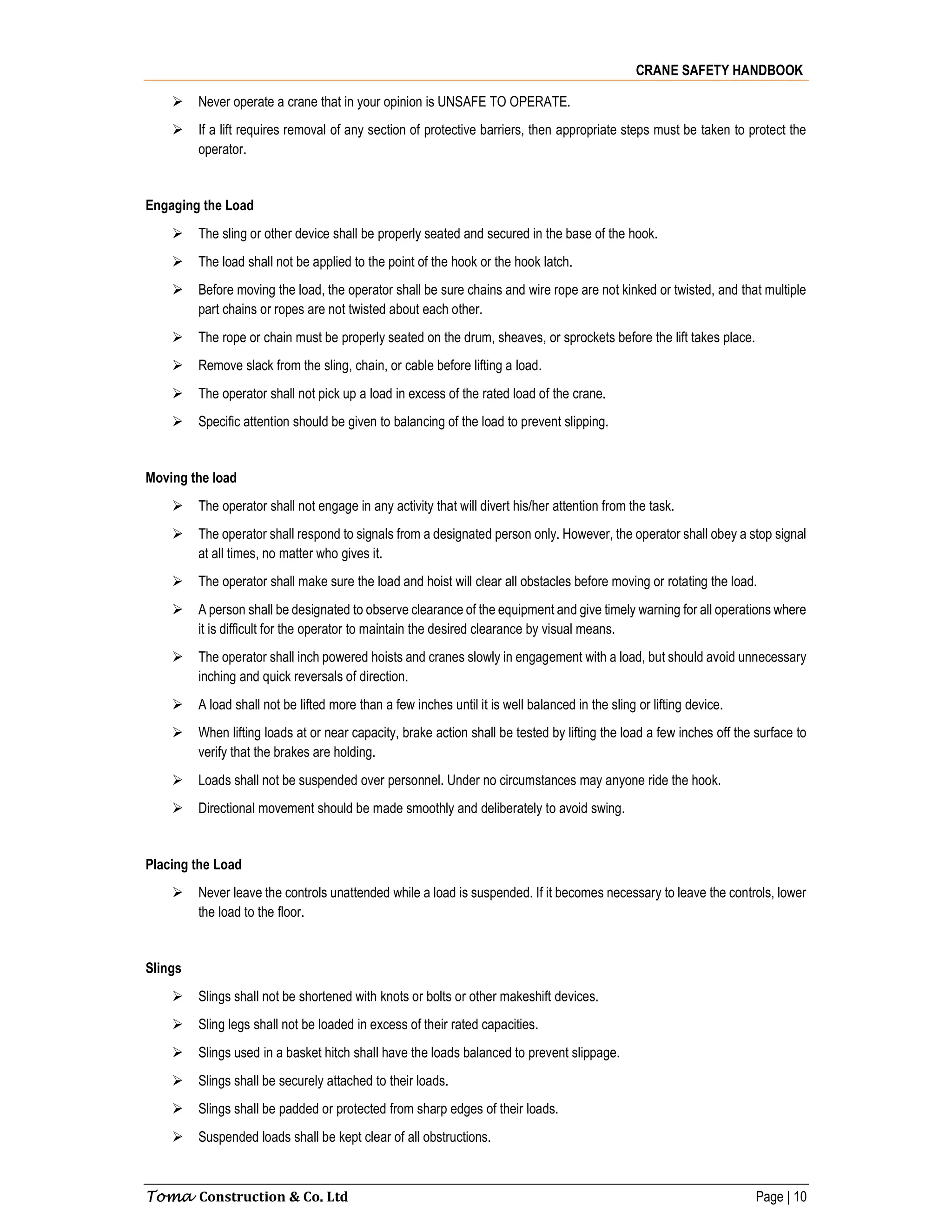Loading Handbook CRANE SAFETY HANDBOOK | PDF