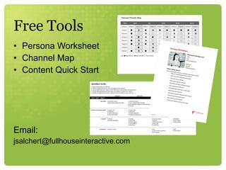 Free Tools Persona Worksheet Channel Map Content Quick Start Email: [email_address] 