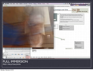 FULL IMMERSION
    PROF. PHILLIP BALDWIN


Monday, February 8, 2010
 