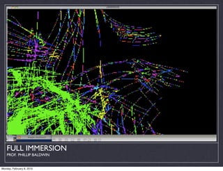 FULL IMMERSION
    PROF. PHILLIP BALDWIN


Monday, February 8, 2010
 