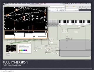 FULL IMMERSION
    PROF. PHILLIP BALDWIN


Monday, February 8, 2010
 