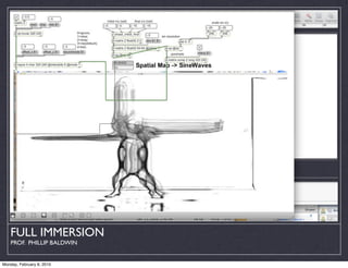 FULL IMMERSION
    PROF. PHILLIP BALDWIN


Monday, February 8, 2010
 