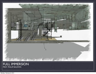 FULL IMMERSION
    PROF. PHILLIP BALDWIN


Monday, February 8, 2010
 