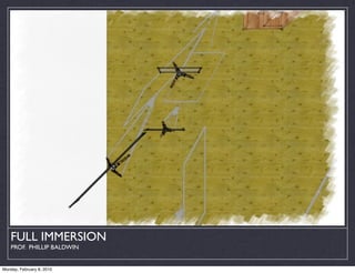 FULL IMMERSION
    PROF. PHILLIP BALDWIN


Monday, February 8, 2010
 
