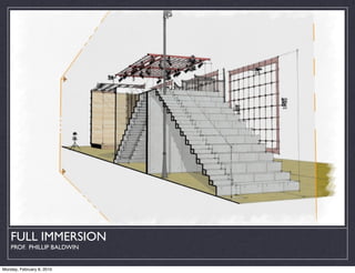 FULL IMMERSION
    PROF. PHILLIP BALDWIN


Monday, February 8, 2010
 