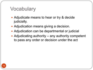 Full indirect adjudication | PPTX