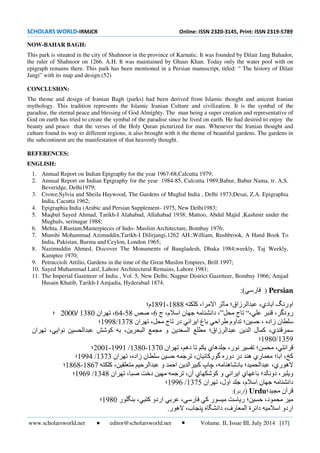 SCHOLARS WORLD-IRMJCR Online: ISSN 2320-3145, Print: ISSN 2319-5789
www.scholarsworld.net editor@scholarsworld.net Volume....