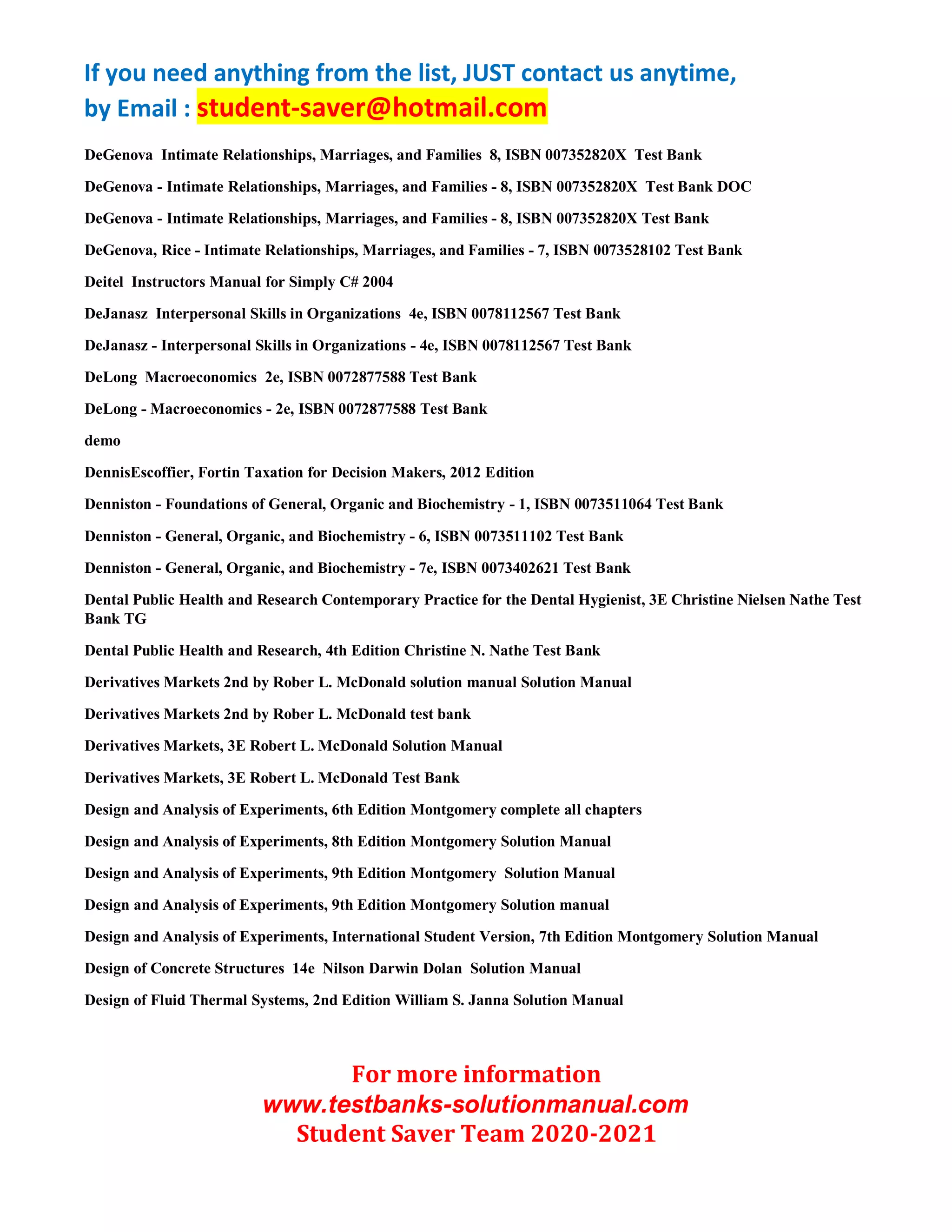 F ull list test bank and solution manual 2020 2021 ( student saver team ...