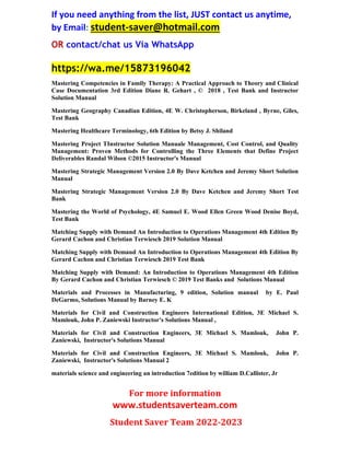 FUll list Test Bank and Solution Manual 2022-2023 ( Student Saver Team ...