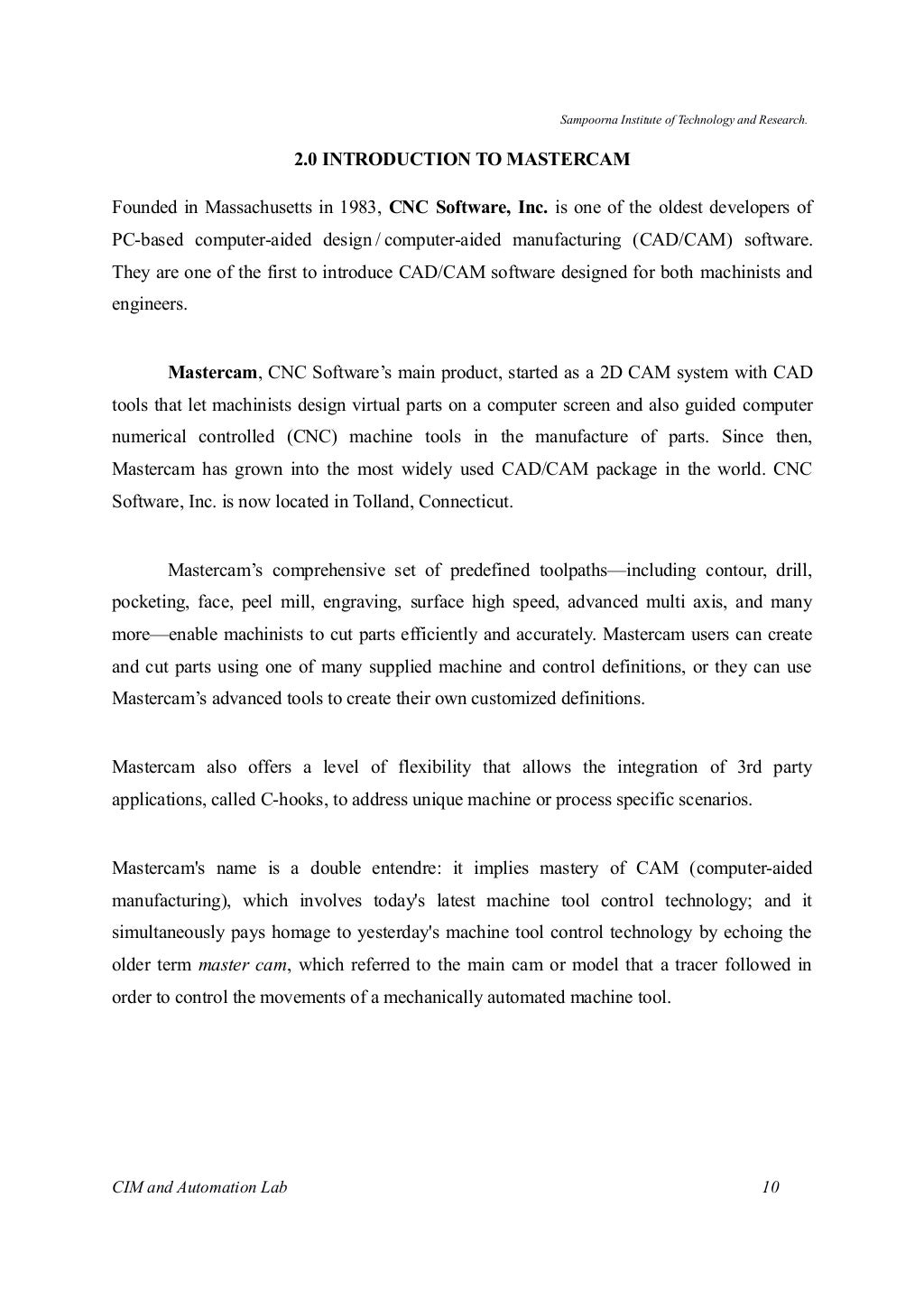 CIM & Automation Lab Manual VTU