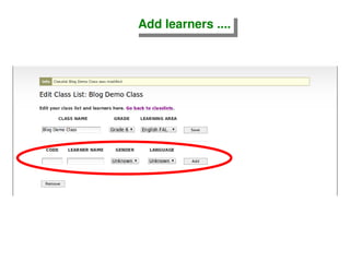 Add learners .... 