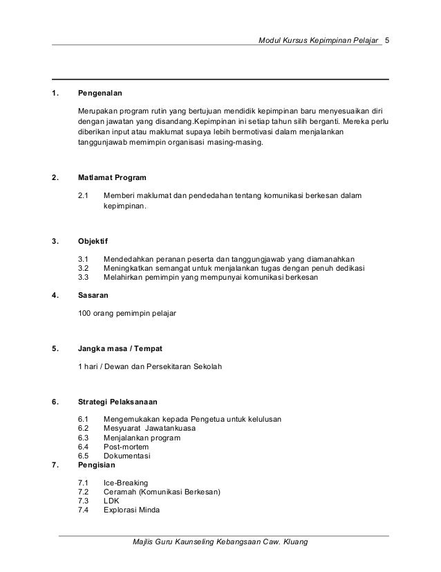 Full Modul Kursus Kepimpinan 1
