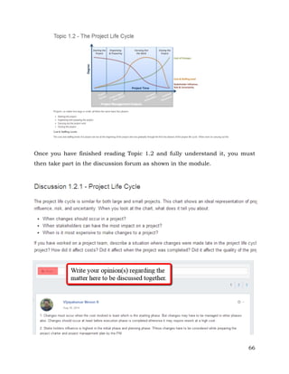 Once you have finished reading Topic 1.2 and fully understand it, you must 
then take part in the discussion forum as shown in the module. 
66 
 