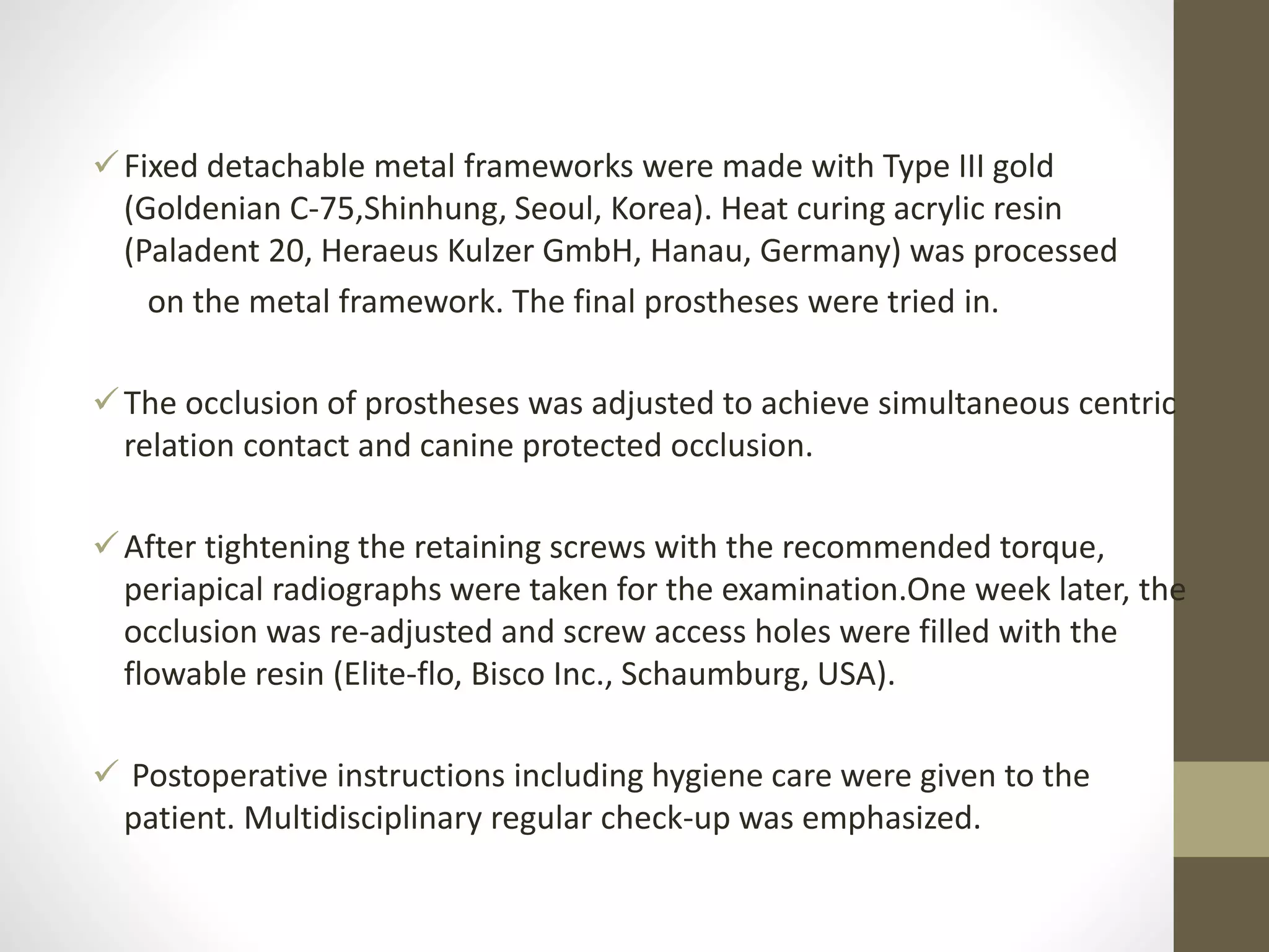 Full mouth fixed implant rehabilitation in a patient | PPTX