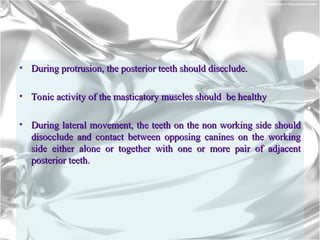 Tooth Disocclude Full Mouth Rehabilitation,indications contraindications | PPT
