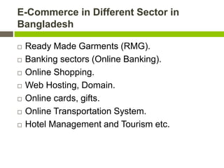 Impact of online trading and e-commerce on the economy of Bangladesh | PPTX