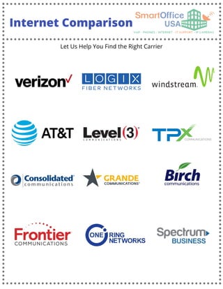 Internet Comparison
Let Us Help You Find the Right Carrier
 