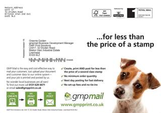 Print and post your mail for less than the price of a second class stamp