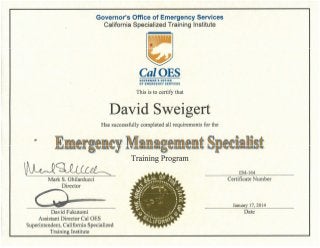 Emergency Management Specialist -- California Office of Emergency Services