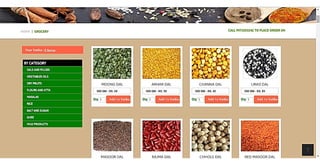 Grocery section in www.shopvatika.com