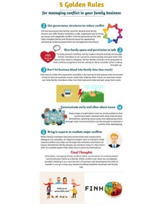 Five Golden Rules for Managing Confilct in Your Family Business- Infographic