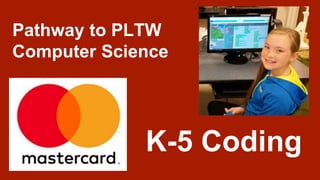 Pathway to PLTW
Computer Science
K-5 Coding
 