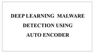 malware detection ppt for vtu project and other final year project | PPTX