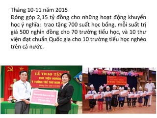 Vì tương lai thế hệ trẻ Việt Nam
+ Cuộc thi Ý tưởng trẻ thơ (Children’s Idea
Contest – CIC)
+ Giải thưởng dành cho Kỹ sư v...