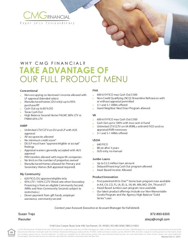 Full Product Menu Flyer