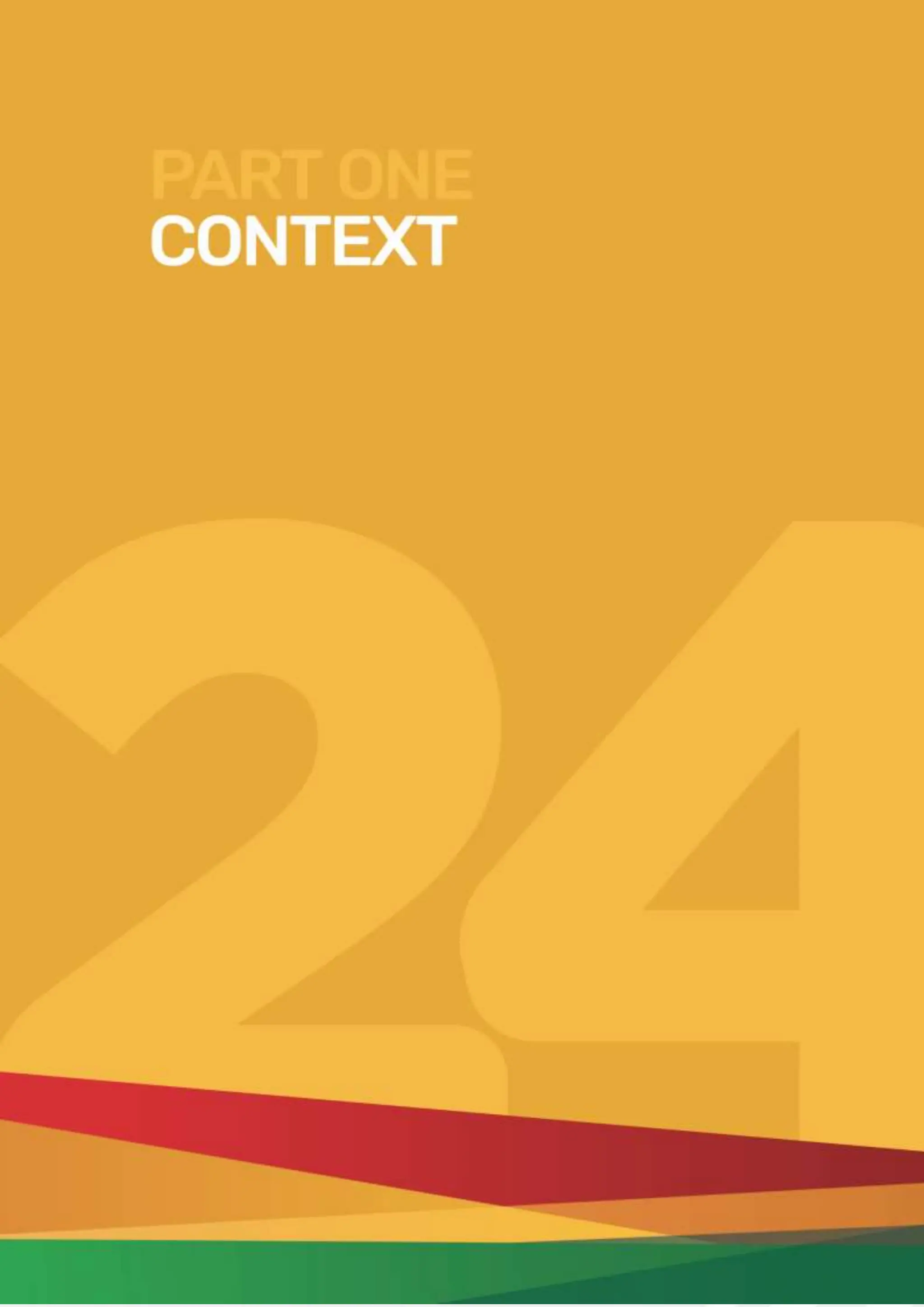 Page | 37
PART ONE - CONTEXT
 