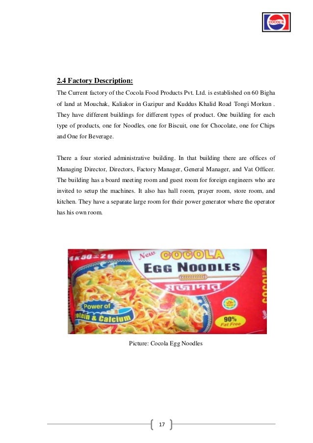 Cocola Food Products List Cocola Food Products List