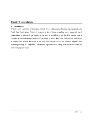 Practicum Project Conclusion PRACTICUM REPORT ON Monitoring the Construction Process of ...