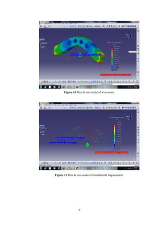 Figure 10 Max & min nodal of Von-mises




Figure 11 Max & min nodal of translational displacement




                   7
 