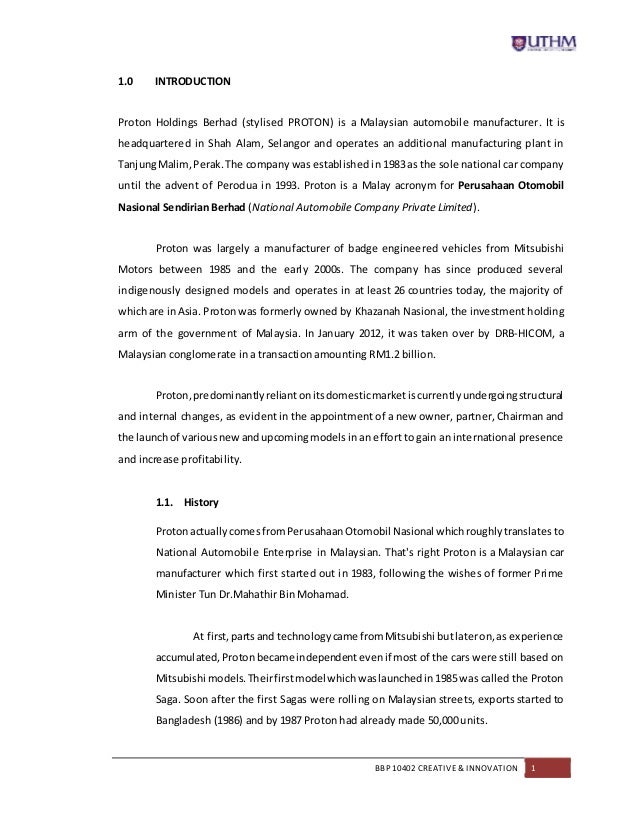 Full report car design creative and innovative