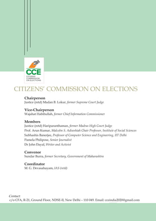 2 Is the Indian EVM and VVPAT System Fit for Democratic Elections?
Chairperson
Justice (retd) Madan B. Lokur, former Supre...