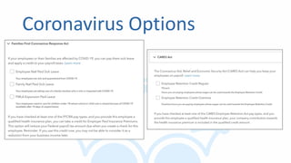 Coronavirus Options
 