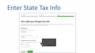 Enter State Tax Info
 