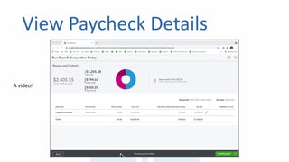 View Paycheck Details
A video!
 