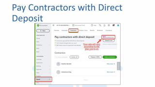 Pay Contractors with Direct
Deposit
 