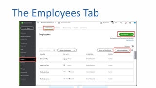 The Employees Tab
 