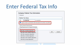 Enter Federal Tax Info
 