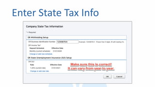 Enter State Tax Info
 