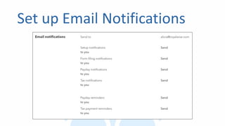 Set up Email Notifications
 