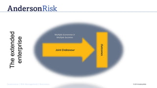 Governance | Risk Management | Assurance © 2016 AndersonRisk
Joint Endeavour
Outcomes
Multiple Economies in
Multiple Societies
Theextended
enterprise
 